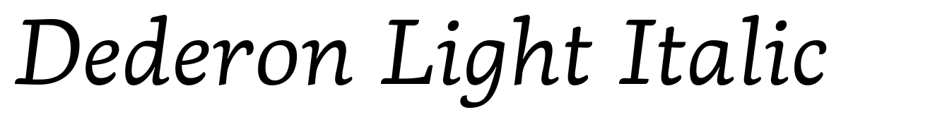 Dederon Light Italic